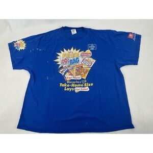 Frito Lay Promo T Shirt Vintage 99 cent bag Blue Size 2XL Doritos Cheetos Fritos